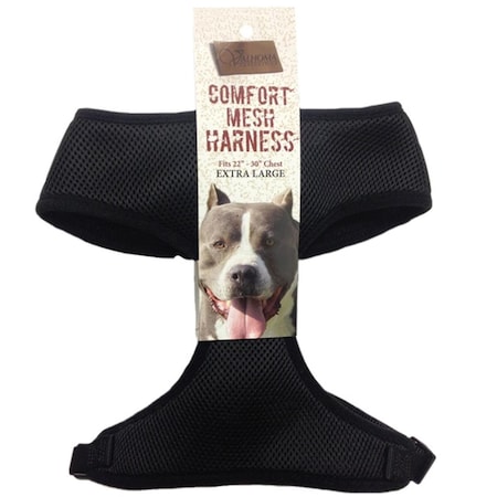 Fanciercriador Comfort Mesh Harness, Black - Extra Large - 22-30 in. FA3541857